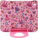 iPad 10.2 Kids Tablet Case for Boy & Girl - Pink Princess EVA Foam Shockproof Kid-Proof Case with Stand & Handle