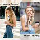 2 Pack Phone Lanyard Adjustable Crossbody Phone Strap and Phone Wrist Strap