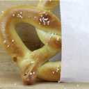 Soft Pretzel Bags - 125ct - White, Grease-Resistant Double Open Bags for Concession Stands, Snack Bars, Cafes, Delis, and Food Trucks. Perfect for Large Street Pretzels, Croissants, and Cookies., Large, One Size