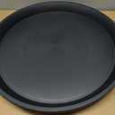 Kichwit 4 Pack 17.7 Inch (15.5 Inch Base) Plant Saucer, Heavy Duty Large Round Plastic Plant Trays for Indoor & Outdoor, Black
