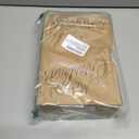 AerWo 5Pcs Mini Christmas Trees - Flocked Bottle Brush Trees With Wooden Bases for Tabletop Decor, Winter Holiday Table Decorations, Village Crafts