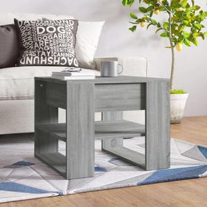 Coffee Table,Low Table,Wood Desktop,1 Partition,for Small Living Room Table Set for Apartment, Dormitory,Gray Sonoma 21.9"x21.7"x17.7" Engineered Wood