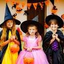 4 x Halloween Witch Costume Accessories Set - 10 Pcs Long Pointed Nails + 1 Long Nose Accessory, Scary Cosplay Props for Witches, Vampires & Zombies (Black)