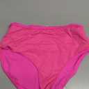 Tempt Me Women's High Waisted Bikini Bottom Tummy Control Ruched Bathing Suit Swim Bottom (Pink) M