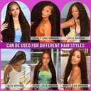 100 Percent Human Boho Braiding Hair Deep Wave Bulk Boho Hair for Braiding Curly Bundles Human Hair for Boho Braids Wet and Wavy Braiding Hair Extension No Weft (24inch,#4 Natural Brown)