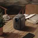 [Electric Focus] GROVIEW Mini Projector Bluetooth, Fully Sealed Portable Projector, 75% Zoom & Low Noise, Movie Projector for Phone/Laptop/Stick/HDMI/USB-Gray