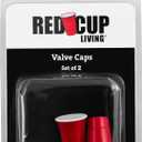 Tire Valve Stem Caps | Tire Caps Red | Durable Construction - Set of 2 Universal Tire Caps - Stylish and Protective Valve Stem Covers for Cars, Bikes, & More | Eco Friendly BPA & Phthalates Free
