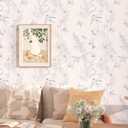 Peel and Stick Wallpaper Cream White and Blue Floral Wallpaper Vintage Contact Paper 17.3''197'' Self Adhesive Wall Paper Removable Boho Wallpapers Decorative for Bedroom Bathroom Cabinets Dcor