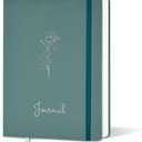 XAOWON Lined Journal, 192 Pages, 5.7''x8.3'', 100 GSM Thick Paper, Hardcover Notebook for Work, Journaling Notebooks for Men, Women, Green