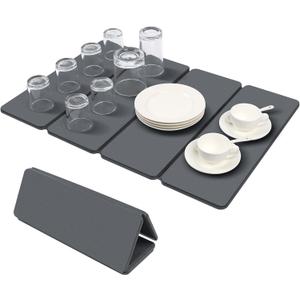 Large Stone Drying Mat for Kitchen Counter, HQAUT Quick Dry Stone Dish Drying Mat, Super Absorbent Diatomaceous Earth Drying Pad, Foldable, Easy to Clean (2416") (23.2" x 15.7")