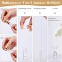 12Pcs 3ML Clear Glass Perfume Travel Refillable Spray Bottles, Mini Perfume Bottle Empty, Portable Cologne Atomizer Sprayer Travel Size Containers Refill Bottles Kit for Toiletries Dispenser (Gold Cap)