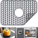Sink Protectors for Kitchen Sink 12" 13" 16" 18" 19" 24" 26" 28" 29" 30" Silicone Sink mat| Silicone Kitchen Sink Mat Grid for Bottom of Farmhouse Stainless Steel(18.2"x 12.5"Gray)