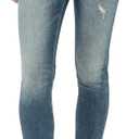 Silver Jeans Co. Girlfriend Mid Rise Skinny Jeans (26W x 29L, Medium Marble Wash)