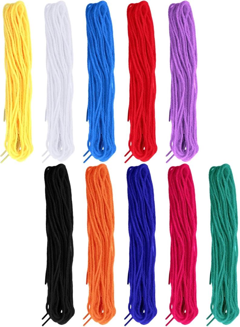 Timgle 200 Pcs Tipped Lacing Yarn for Kids Colored Threading for Beading Colorful Craft String Creative Beading Cord for Weaving Jewelry Making Crafts Arts Stringing Projects Supplies Motor Skills