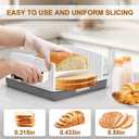 Upgrade Widen Bread Slicer for Sourdough rounds, 13 Adjustable Large Capacity Wide and Thicknesses, Foldable and Compact Cutting Guide with Crumb Tray, Suitability for Homemade sourdough Bread