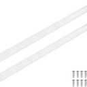 uxcell 2Pcs Aluminum Alloy Air Vents, 800x50mm/31.5x2" Rectangle Silver