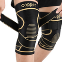 Copper Knee Brace for Women and Men(2 pack)-Knee Compression Sleeve with Straps,Knee Braces for Knee Pain,Knee Support for Arthritis Size XXXL