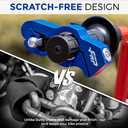 FRP Motorcycle Grip Lock - Universal Anti-Theft Handlebar Security for Bikes, Scooters & ATVs - Brake/Throttle Lock with Helmet Hook,Blue