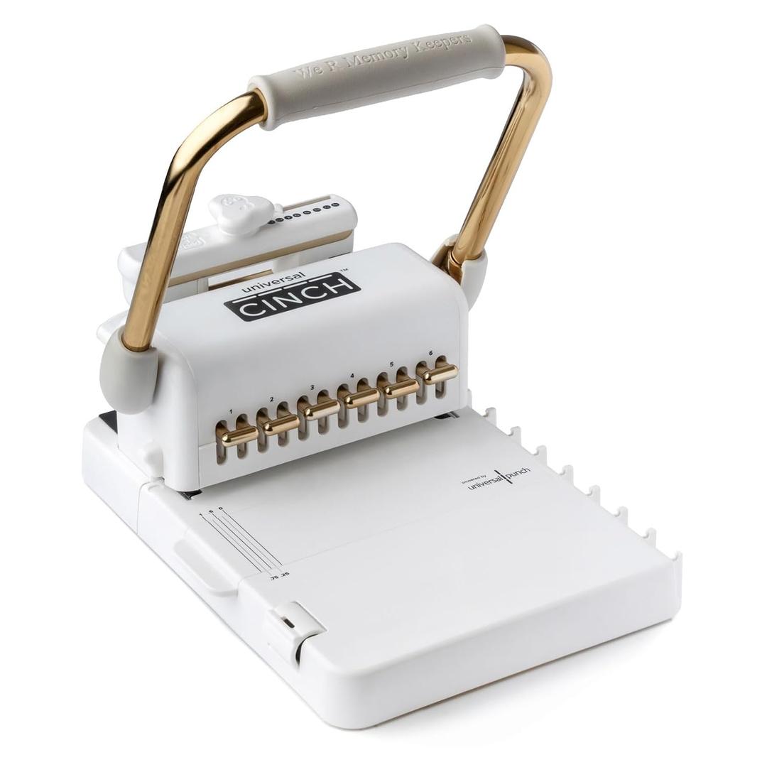 We R Memory Keepers Universal Cinch Book Binding Machine, Spiral Binding, Wire Binding, Book Binder Machine for Bookbinding, Book Making, Spiral Notebook Maker, and Binding Kits
