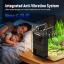AQUASMITH Hang on Back Aquarium Filter,Ultra-Quiet Small Canister Filter,Multi-Layered Filtration,Bottom Anti-Dry Burn Motor,Extra-Large Filter (118GPHfor 20-40 Gallon)