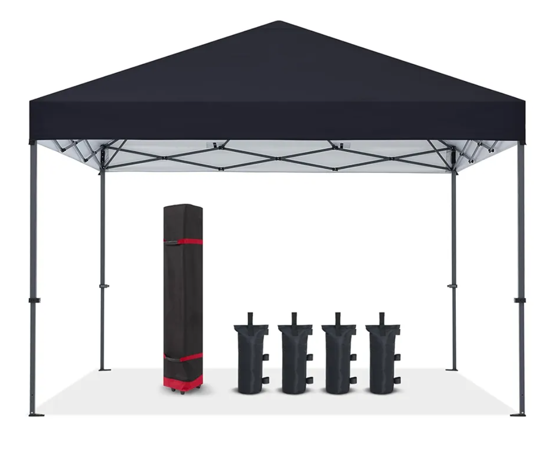 COOSHADE Durable Easy Pop Up Canopy Tent 12x12Ft(Black)