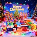 Christmas Slime Kit - Xmas Slime Non-Sticky, Soft, Stretchy, Slime Party Favors for Kids, Perfect for Christmas Stocking Stuffers, for Girls Boys