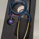 3M Littmann Classic II Pediatric Stethoscope, 2153, Stainless Steel Rainbow-Finish Chestpiece, 28" Caribbean Blue Tube, Brass Stem, and Headset