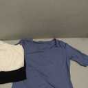 3 Pcs Womens Half Sleeve Top Elbow Length T Shirt Women Round Neck Basic T Shirt Summer Casual Blouses L