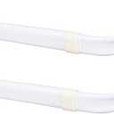 Blu-Pier Tech Heavy Duty Single Rod Standard White 28"-48" Adjustable Curtain Rod Hardware Included (Pack of 2)