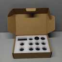 1.375" X24 Aluminum Alloy Black Cone Shaped Parts, 12 Pack Sealed End Cap Fit for Tire Anti Theft Cover