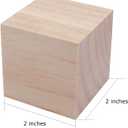 Tosnail 30 Pack 2 Inches Unfinished Wooden Cubes Wooden Blocks - Great for Crafts Making
