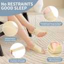 2 x DFQ 2 Pcs Bunion Corrector for Women & Men,Big Toe Straightener with Bunion Splint & Bunion Pads,Comfortable & Breathable Bunions Correction for Day/Night Support L (Beige)