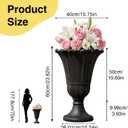 NicBex 24" Tall Urn Planters for Outdoor Plants Set of 2 - Black Petal, 23.62"H x 15.75"W x 19.69"D