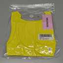 Women's Sleeveless Ribbed Crop Tops Crew Neck Stretchy Casual Basic Fitted Tank Top (Yellow, S)