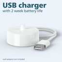 Philips Sonicare 4100 Rechargeable Electric Toothbrush, with Pressure Sensor, 2 Intensity Settings, SmarTimer and QuadPacer, 14-Day Battery Life, White, Model HX3681/23