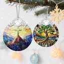 Christian Christmas Decorations - Jesus Home Decor | Cross Christmas Ornaments | Xmas Tree Ornament Religious Gifts | Christian Gifts | Easter Faith Cross Gift