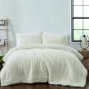 Brooklyn Loom Oversized Marshmallow Sherpa Ivory 3 Piece King Comforter Set, Solid Color Themed, Oeko-TEX Certified Confidence