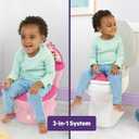 Bright Starts Disney Junior Princess My Size Potty Training Toilet, Toddler Potty Chair with Flushing & Cheering Sounds, Removable Seat with Splash Guard & Handles, Ages 18+ Months, Up to 50 lbs