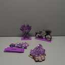 Bememo 6 Pcs Spring Table Decorations Wooden Lavender Tiered Tray Decor Rustic Purple Block Sign Table Centerpieces Farmhouse Freestanding Tabletop for Home Restaurant Kitchen Shelves Party Decor