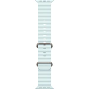 Apple Watch Band - Ocean Band (49mm) - Ice Blue with Natural Titanium Finish - Regular