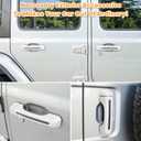 Door Handle Inserts Cover Trim+Tailgate Handle Cover for 2018-2024 Jeep Wrangler JL JLU Sports Sahara Freedom Rubicon Unlimited Gladiator JT 2-Door & 4-Door Exterior Accessories (White 5PCS)