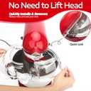 Pouring Shield for KitchenAid Tilt Head 4.5-5 QT (for Stainless Steel Bowls Only), for Kitchen aid Accessories and Attachments, Fully Enclosed Foldable Lid Mixer Bowl Cover & Flour Funnel