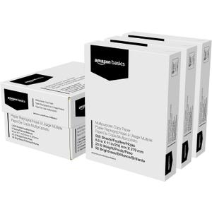 Amazon Basics Multipurpose Copy Printer Paper, 20 lb, 8.5 x 11 Inches, 3 Reams (1,500 Sheets), 92 Bright White for Home Use