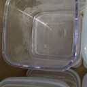 novelinks Clear Plastic Jars with Lids, Reusable Empty Square Storage Containers for Household and Kitchen Organizing (24 Pack Small)