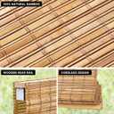 LazBlinds No Drill Bamboo Roman Shades, 27" W x 64" H, Malay Oak