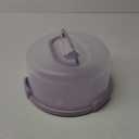 10in Plastic Cake Carrier with Handle, Round Cake Holder with Lid Pink Cake Container for 6in/8in/10in Cake(Purple)