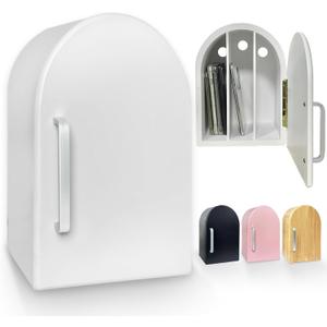 Premium Phone Box for Family Time, Bamboo Wood Cell Phone Jail, Home Decor Box Holds Up to 12 Phones, Telephones Holder Storage to Help Kids & Adults Focus Back, with Charging Holes, White