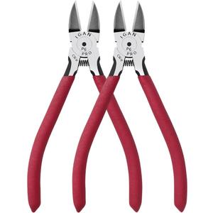 IGAN-P6 6-inch Ultra Sharp & Powerful Side Cutter Clippers with Longer Flush Cutting Edge, Ideal Wire Snips for Crafting, Floral, Electrical & Any Clean Cut Needs (Pack 2)