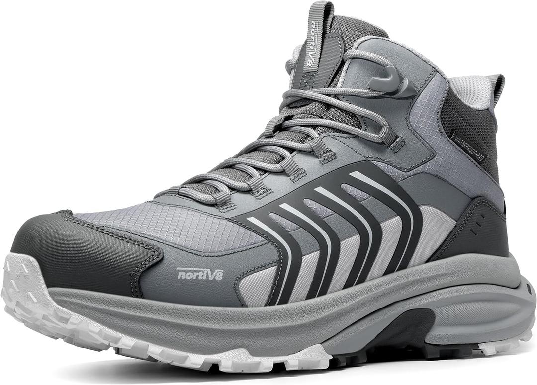 NORTIV 8 Men's Waterproof PRO Hiking Boots Lightweight Outdoor Trekking Camping Climbing Shoes for All Day Comfort Armadillo FieldLite, Size 9