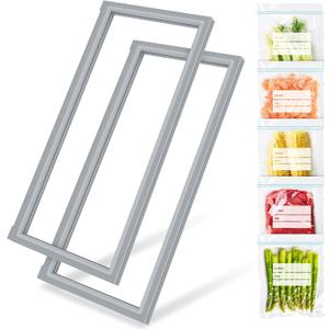 [2 PACK] DA97-13015E Refrigerator Door Gasket Replacement Compatible with Samsung Refrigerator Parts Door Seal, Replaces RF28HDEDPWW RF28HFEDBSR RF28HDEDBSR RF23HCEDTSR Fresh Food Door Gasket